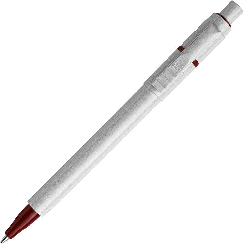 Kugelschreiber Baron Stone Hardcolour , grau / dunkelrot, ABS, 13,30cm (Länge), Bild 1