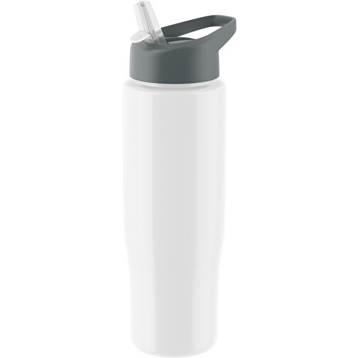 H2O Active® Tempo 700 Ml Sportflasche Mit Ausgussdeckel , weiß / grau, PET-Kunststoff, PP-Kunststoff, 23,90cm (Höhe), Bild 1