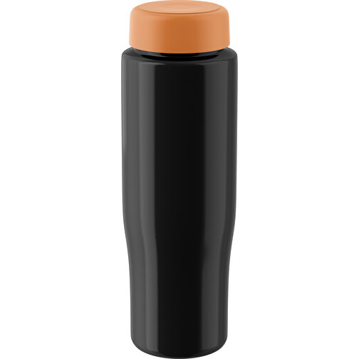 H2O Active® Tempo 700 Ml Sportflasche Mit Drehdeckel , schwarz / orange, 30% PP-Kunststoff, 70% PET-Kunststoff, 22,00cm (Höhe), Bild 1