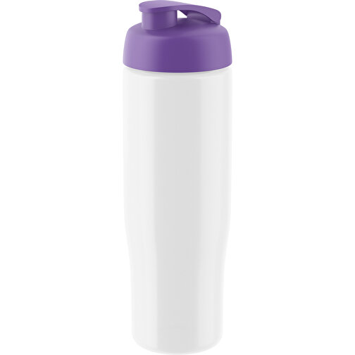 H2O Active® Tempo 700 Ml Sportflasche Mit Klappdeckel , weiß / lila, PET und PP-Kunststoff, 23,90cm (Höhe), Bild 1