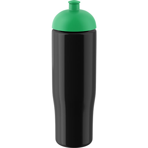 H2O Active® Tempo 700 Ml Sportflasche Mit Stülpdeckel , schwarz / grün, PET und PP-Kunststoff, 23,90cm (Höhe), Bild 1