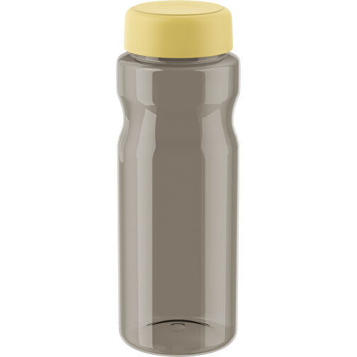 H2O Active® Eco Base 650 Ml Sportflasche Mit Drehdeckel , kohle transparent / gelb, 30% PP-Kunststoff, 70% Recycelter PET-Kunststoff, 20,50cm (Höhe), Bild 1