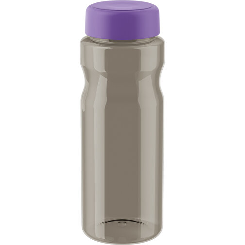 H2O Active® Eco Base 650 Ml Sportflasche Mit Drehdeckel , kohle transparent / lila, 30% PP-Kunststoff, 70% Recycelter PET-Kunststoff, 20,50cm (Höhe), Bild 1
