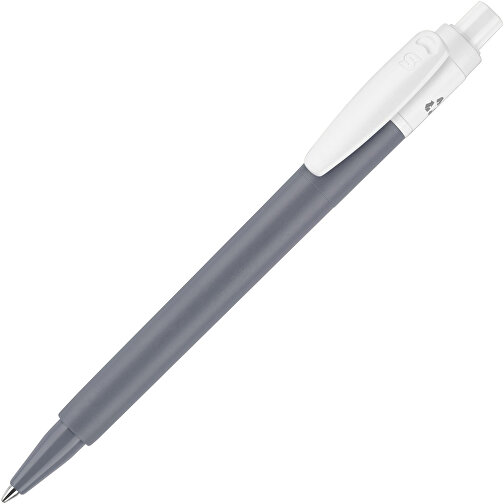 Kugelschreiber Baron 03 Colour Recycled Hardcolour , dunkelgrau/weiss, Recycled ABS, 13,40cm (Länge), Bild 1