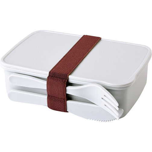 Lunchbox NOONTIME , grau, Polypropylen, 16,00cm x 5,00cm x 11,00cm (Länge x Höhe x Breite), Bild 1