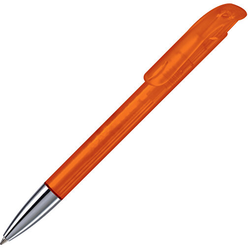 Kugelschreiber Atlas Transparent Mit Metallspitze , transparent orange, ABS & Metall, 14,60cm (Länge), Bild 1