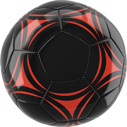 Fußball Gold 32-Panel-Promotionball - Individuell Bedruckt , schwarz / rot, PU/PVC, 3-lagig, , Bild 1