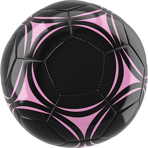 Fußball Gold 32-Panel-Promotionball - Individuell Bedruckt , schwarz / rosa, PU/PVC, 3-lagig, , Bild 1