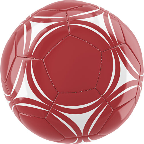 Fußball Gold 32-Panel-Promotionball - Individuell Bedruckt , weinrot / weiß, PU/PVC, 3-lagig, , Bild 1