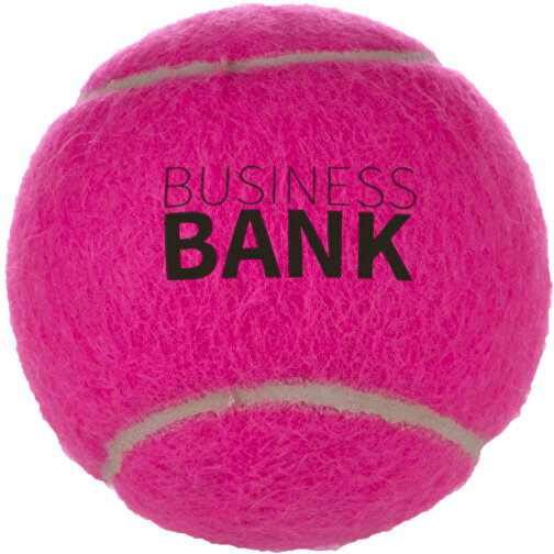 Balle de tennis colorée (rose, Flanelle/caoutchouc, 60g) comme objets  publicitaires Sur