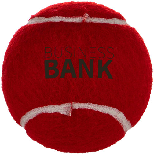 Tennisball , rot, Flanell/Gummi, , Bild 1
