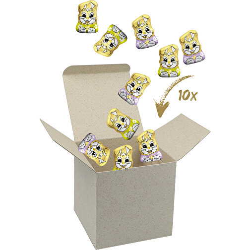 ColorBox Mini Gold Bunny - Graskarton , grau, Pappe, 5,50cm x 5,50cm x 5,50cm (Länge x Höhe x Breite), Bild 1