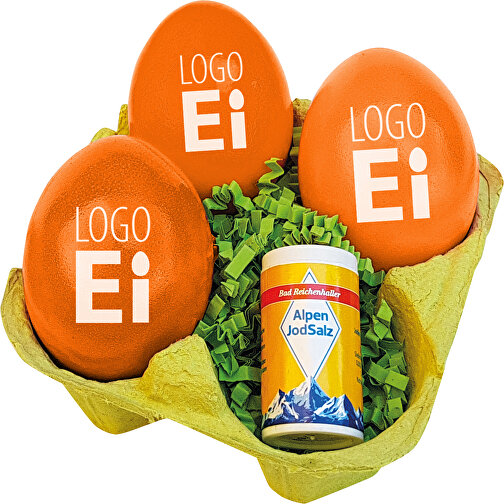 LogoEgg 3s + sól - zielony - pomaranczowy, Obraz 1