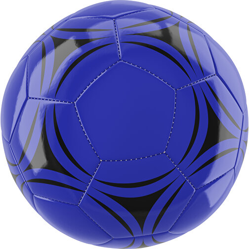Fußball Gold 32-Panel-Promotionball - Individuell Bedruckt , blau / schwarz, PU/PVC, 3-lagig, , Bild 1