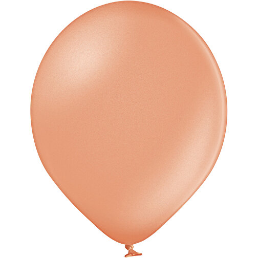 4C-Metallicballons Mit TopQualityPrint , rosegold, Naturkautschuk, , Bild 1