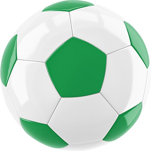 Fußball Gold 32-Panel-Promotionball - Individuell Bedruckt , weiß / grün, PU/PVC, 3-lagig, , Bild 1