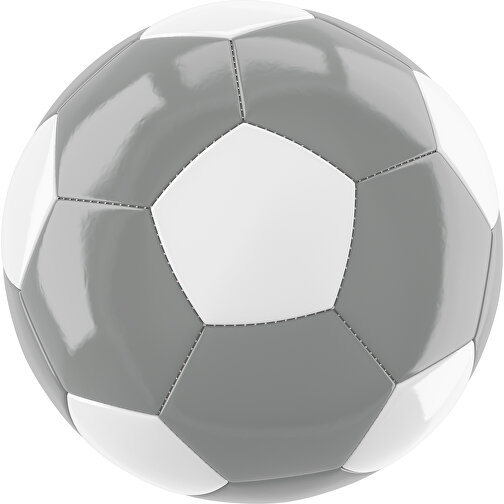 Fußball Gold 32-Panel-Promotionball - Individuell Bedruckt , grau / weiß, PU/PVC, 3-lagig, , Bild 1