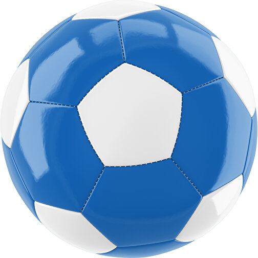 Fußball Gold 32-Panel-Promotionball - Individuell Bedruckt , kobaltblau / weiß, PU/PVC, 3-lagig, , Bild 1