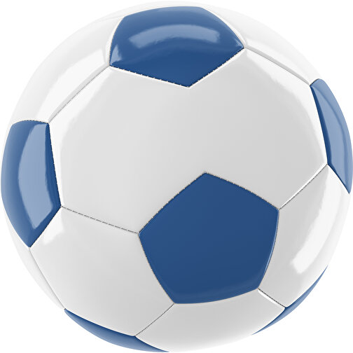 Fußball Gold 30-Panel-Promotionball - Individuell Bedruckt , weiß / dunkelblau, PU/PVC, 3-lagig, , Bild 1