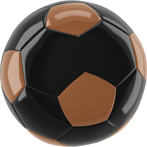 Fußball Gold 30-Panel-Promotionball - Individuell Bedruckt , schwarz / braun, PU/PVC, 3-lagig, , Bild 1