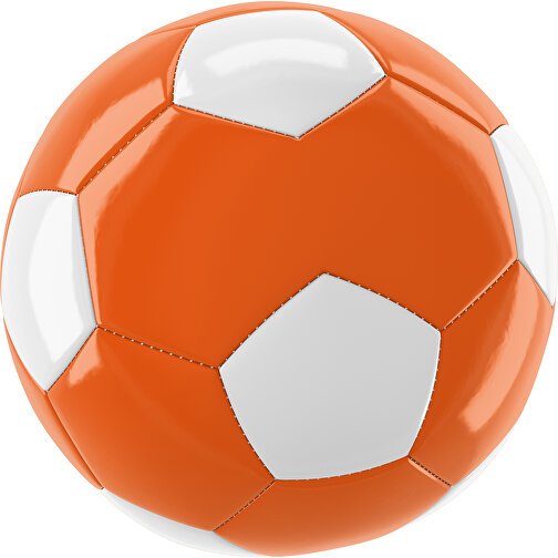 Fußball Gold 30-Panel-Promotionball - Individuell Bedruckt , orange / weiß, PU/PVC, 3-lagig, , Bild 1