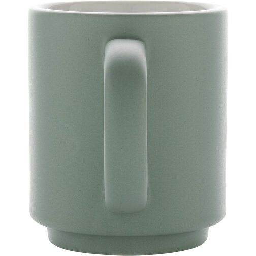 Stapelbare Keramiktasse , grün, Keramik, 6,80cm x 8,00cm x 5,50cm (Länge x Höhe x Breite), Bild 3