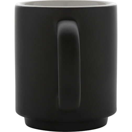 Stapelbare Keramiktasse, Schwarz , schwarz, Keramik, 6,80cm x 8,00cm (Länge x Höhe), Bild 3