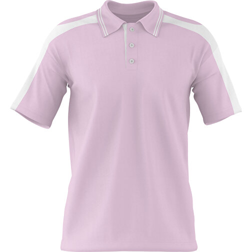 Poloshirt Individuell Gestaltbar , zartrosa / weiß, 200gsm Poly / Cotton Pique, XS, 60,00cm x 40,00cm (Höhe x Breite), Bild 1