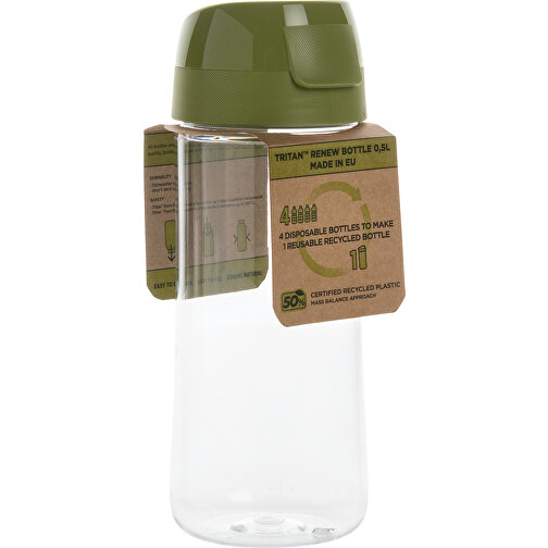 Tritan™ Renew 0,5L Flasche Made In EU, Grün , grün, Tritan, 20,00cm (Höhe), Bild 7