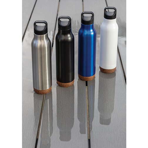 Auslaufsichere Vakuum-Flasche Mit Kork, Weiss , weiss, Edelstahl, 29,00cm (Höhe), Bild 6