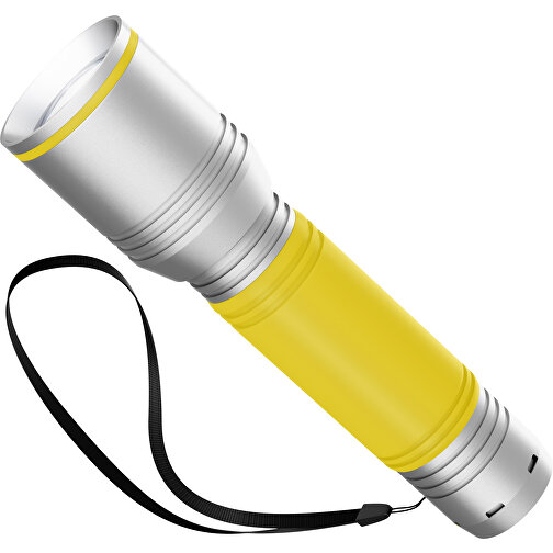 Taschenlampe REEVES MyFLASH 700 , Reeves, silber / gelb, Aluminium, Silikon, 130,00cm x 29,00cm x 38,00cm (Länge x Höhe x Breite), Bild 1