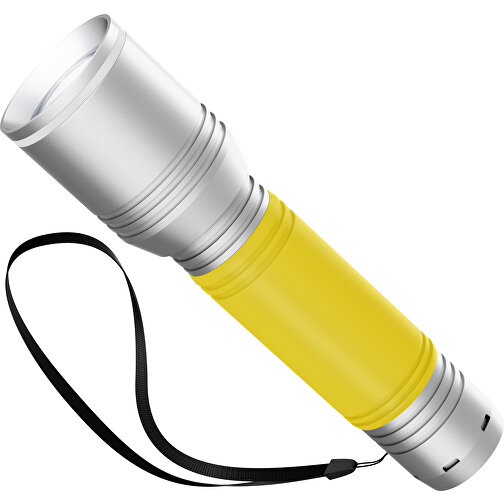 Taschenlampe REEVES MyFLASH 700 , Reeves, silber / weiss / gelb, Aluminium, Silikon, 130,00cm x 29,00cm x 38,00cm (Länge x Höhe x Breite), Bild 1