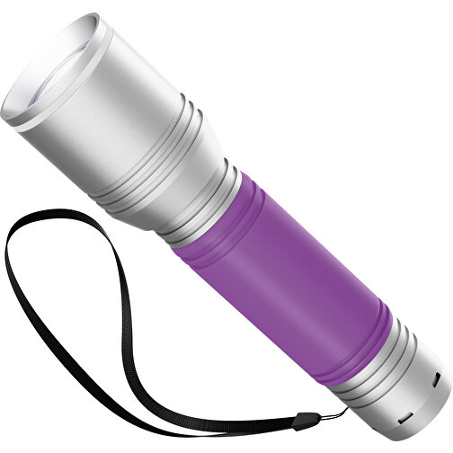 Taschenlampe REEVES MyFLASH 700 , Reeves, silber / weiß / violett, Aluminium, Silikon, 130,00cm x 29,00cm x 38,00cm (Länge x Höhe x Breite), Bild 1