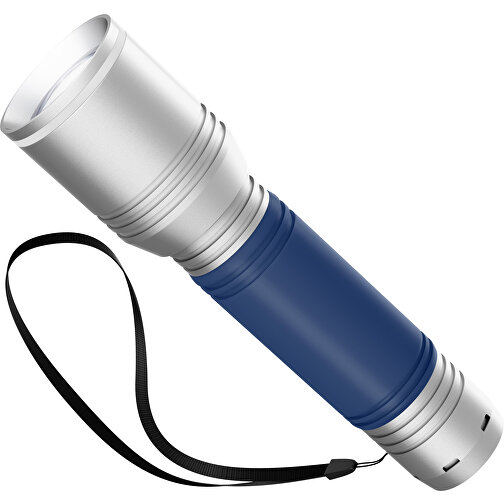 Taschenlampe REEVES MyFLASH 700 , Reeves, silber / weiß / dunkelblau, Aluminium, Silikon, 130,00cm x 29,00cm x 38,00cm (Länge x Höhe x Breite), Bild 1