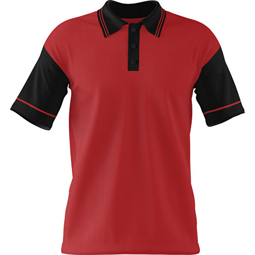 Poloshirt Individuell Gestaltbar , weinrot / schwarz, 200gsm Poly / Cotton Pique, M, 70,00cm x 49,00cm (Höhe x Breite), Bild 1