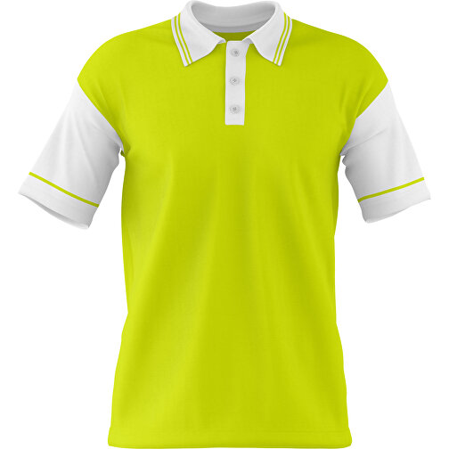 Poloshirt Individuell Gestaltbar , hellgrün / weiß, 200gsm Poly / Cotton Pique, XL, 76,00cm x 59,00cm (Höhe x Breite), Bild 1