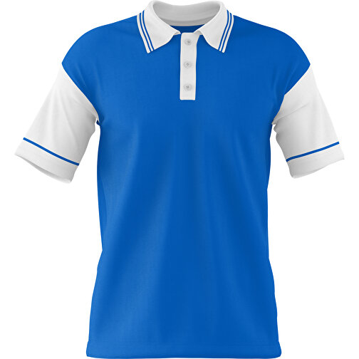 Poloshirt Individuell Gestaltbar , kobaltblau / weiß, 200gsm Poly / Cotton Pique, L, 73,50cm x 54,00cm (Höhe x Breite), Bild 1