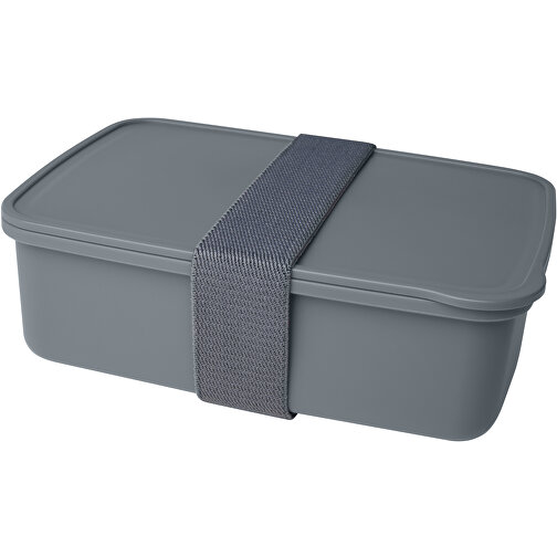 Dovi Lunchbox , Green Concept, grau, Recycelter PP Kunststoff, 19,00cm x 6,00cm x 13,00cm (Länge x Höhe x Breite), Bild 1