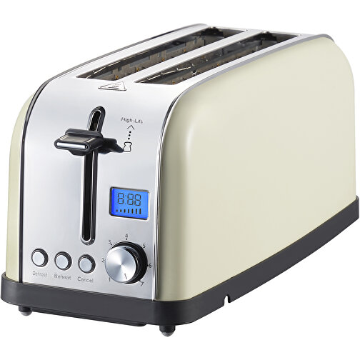 Prixton Bianca Pro Toaster , weiß, Edelstahl, PP Kunststoff, 39,30cm x 17,40cm x 18,70cm (Länge x Höhe x Breite), Bild 3