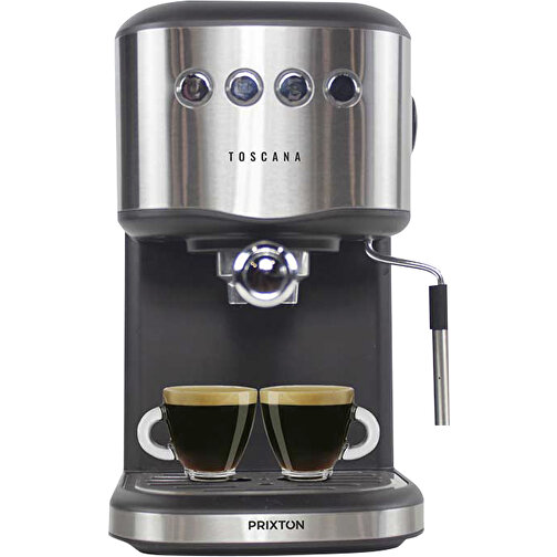 Prixton Toscana Espressomaschine , schwarz, Kunststoff, Aluminium, 28,00cm x 31,60cm x 18,00cm (Länge x Höhe x Breite), Bild 2