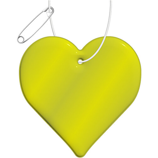 Attache réfléchissante RFX™ en PVC en forme de cœur, Image 1