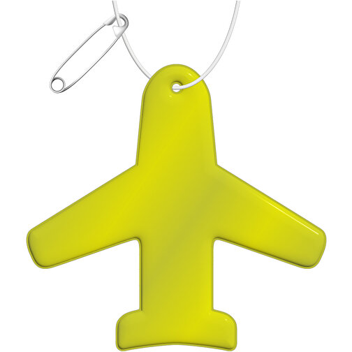 RFX™ Reflektierender TPU-Aufhänger Flugzeugs , neongelb, TPU Kunststoff, 7,90cm x 7,60cm (Länge x Breite), Bild 1