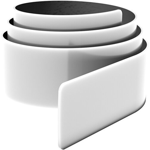RFX™ 34 Cm Reflektierendes TPU Schnapparmband , weiß, TPU Kunststoff, 34,00cm x 3,00cm (Länge x Breite), Bild 1