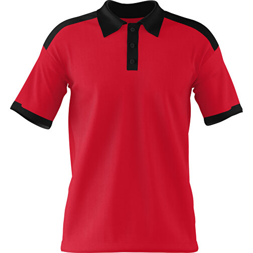 Poloshirt Individuell Gestaltbar , dunkelrot / schwarz, 200gsm Poly / Cotton Pique, 2XL, 79,00cm x 63,00cm (Höhe x Breite), Bild 1