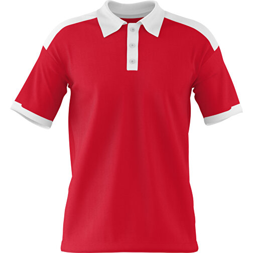 Poloshirt Individuell Gestaltbar , dunkelrot / weiß, 200gsm Poly / Cotton Pique, 3XL, 81,00cm x 66,00cm (Höhe x Breite), Bild 1