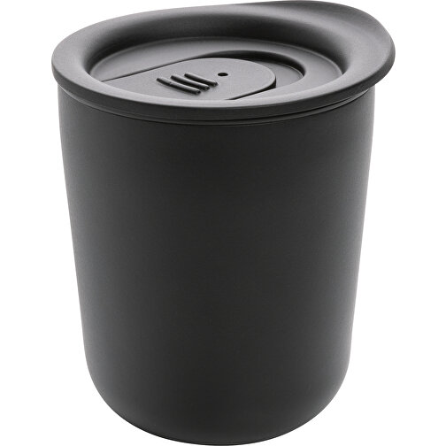 Antimikrobieller Kaffeebecher Im Klassischen Design, Schwarz , schwarz, PP, 9,20cm x 10,60cm (Länge x Höhe), Bild 1
