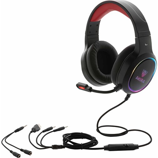 RGB Gaming Headset, Schwarz , schwarz, ABS, 21,00cm x 24,00cm (Länge x Höhe), Bild 7