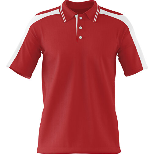 Poloshirt Individuell Gestaltbar , weinrot / weiß, 200gsm Poly / Cotton Pique, 3XL, 81,00cm x 66,00cm (Höhe x Breite), Bild 1