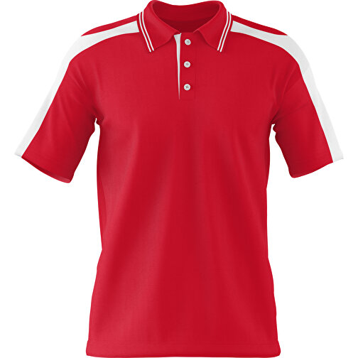 Poloshirt Individuell Gestaltbar , dunkelrot / weiß, 200gsm Poly / Cotton Pique, 3XL, 81,00cm x 66,00cm (Höhe x Breite), Bild 1