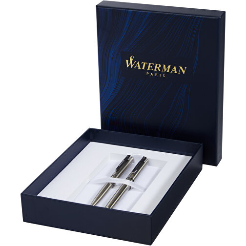 Waterman Duo Pen Geschenkbox , dunkelblau, Karton, 20,40cm x 4,00cm x 16,40cm (Länge x Höhe x Breite), Bild 4